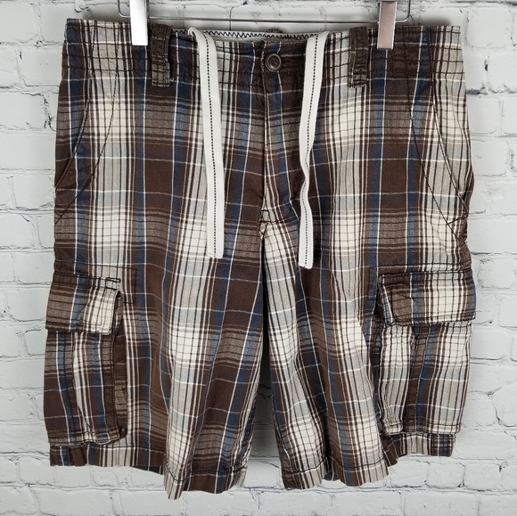 AEROPOSTALE | Authentic Cargo plaid cotton shorts - Picture 2 of 7